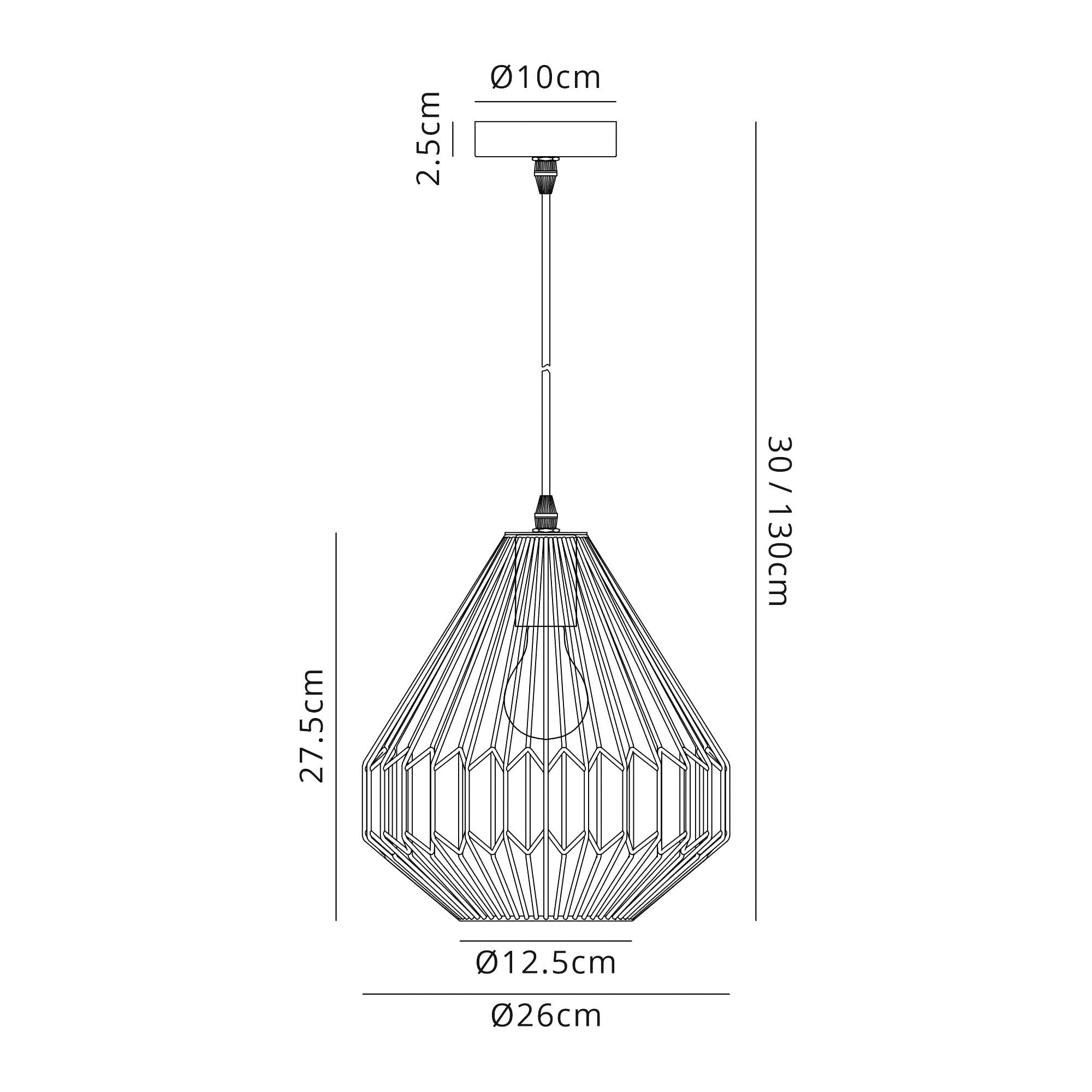 NL71339 Valerie Small Pendant 1 Light Antique Copper