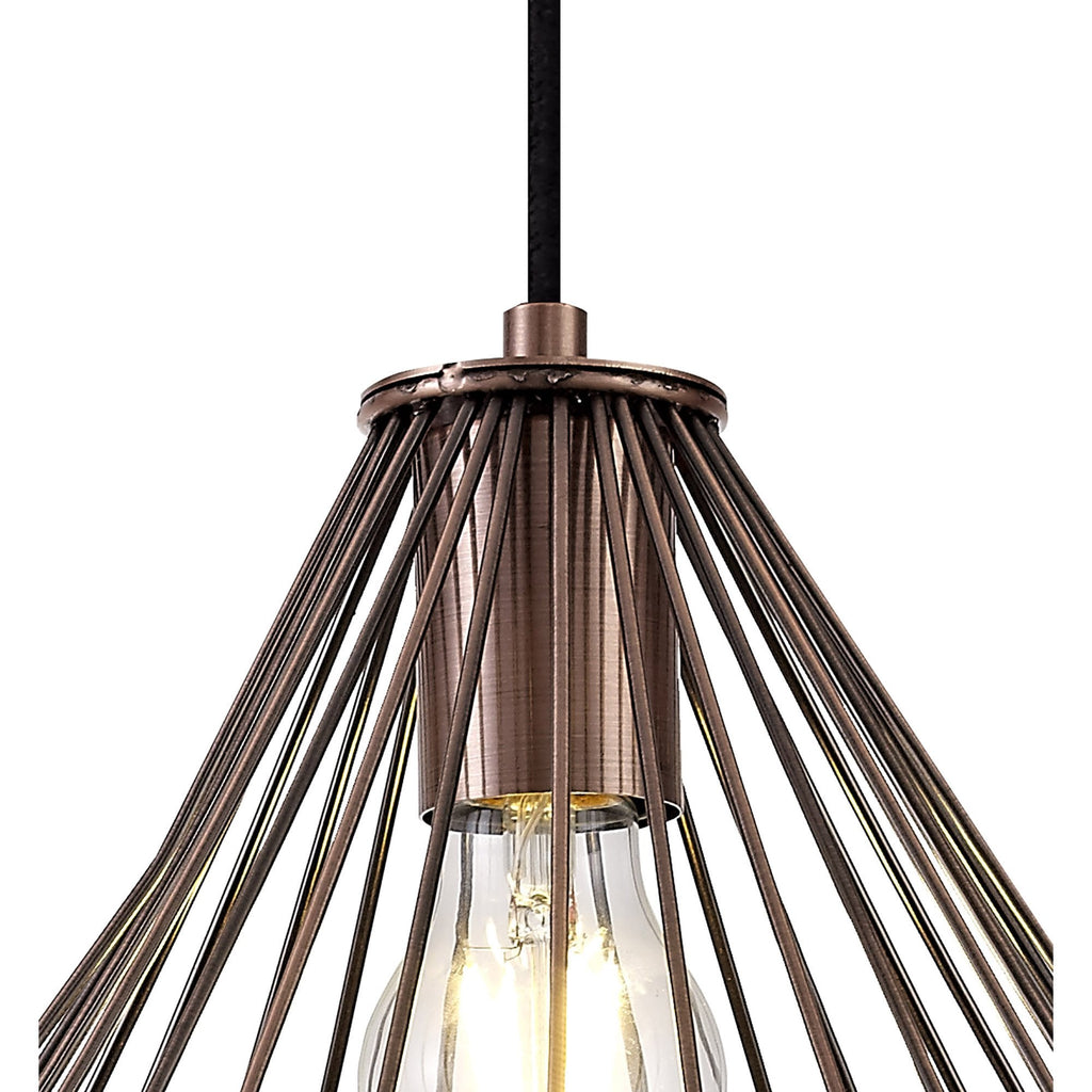 NL71339 Valerie Small Pendant 1 Light Antique Copper