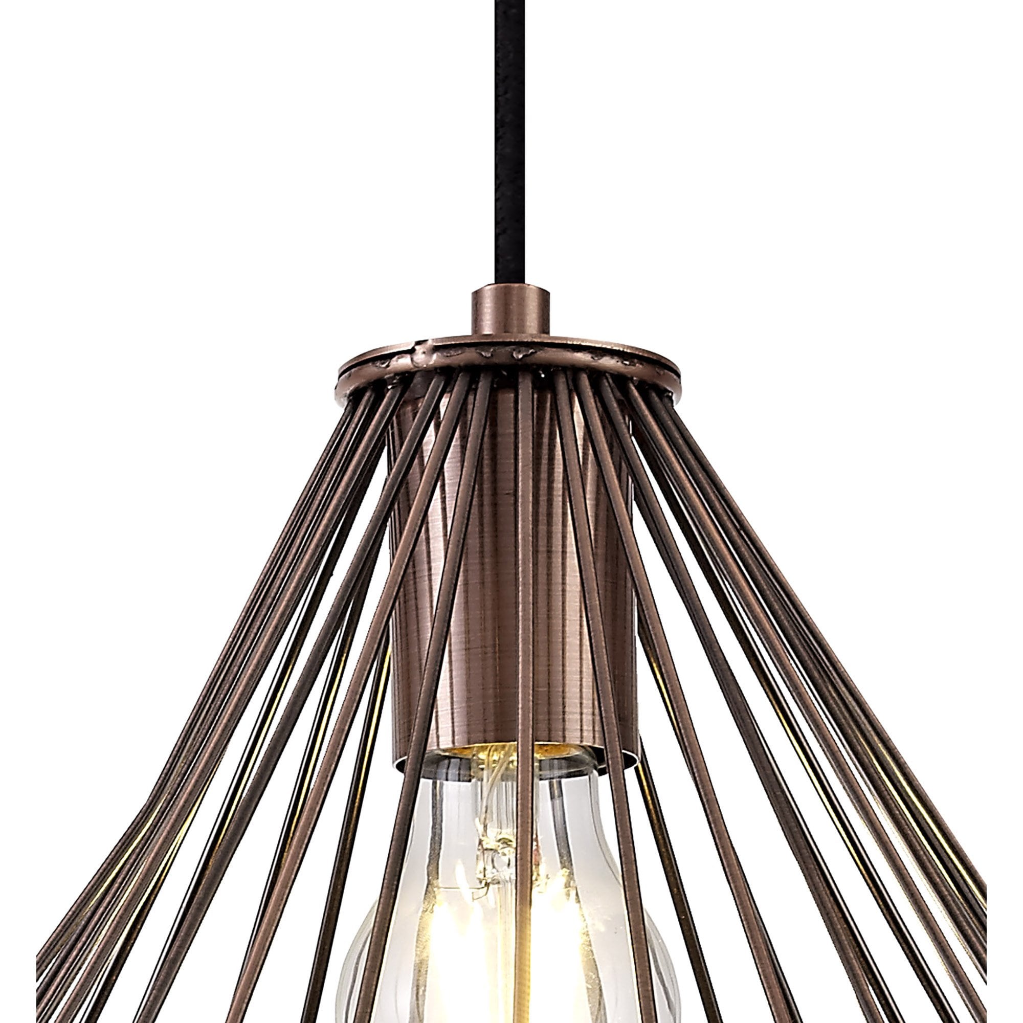 NL71339 Valerie Small Pendant 1 Light Antique Copper