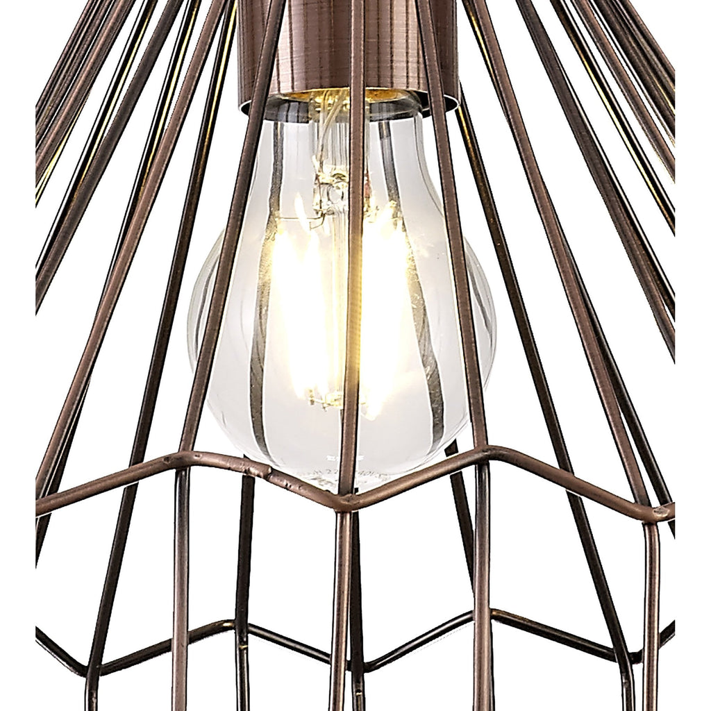 NL71339 Valerie Small Pendant 1 Light Antique Copper