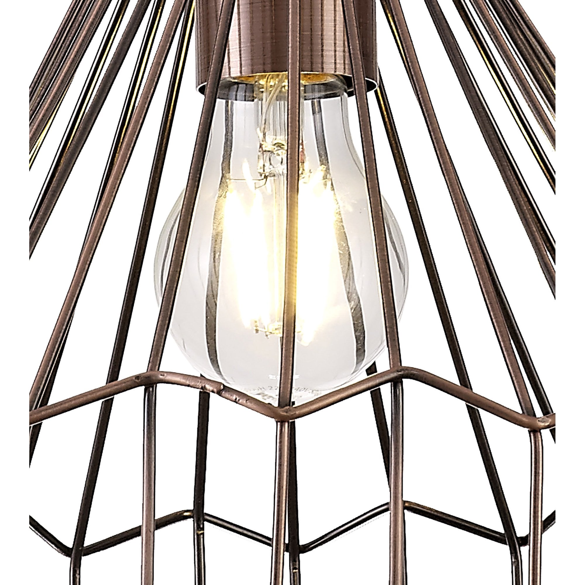 NL71339 Valerie Small Pendant 1 Light Antique Copper