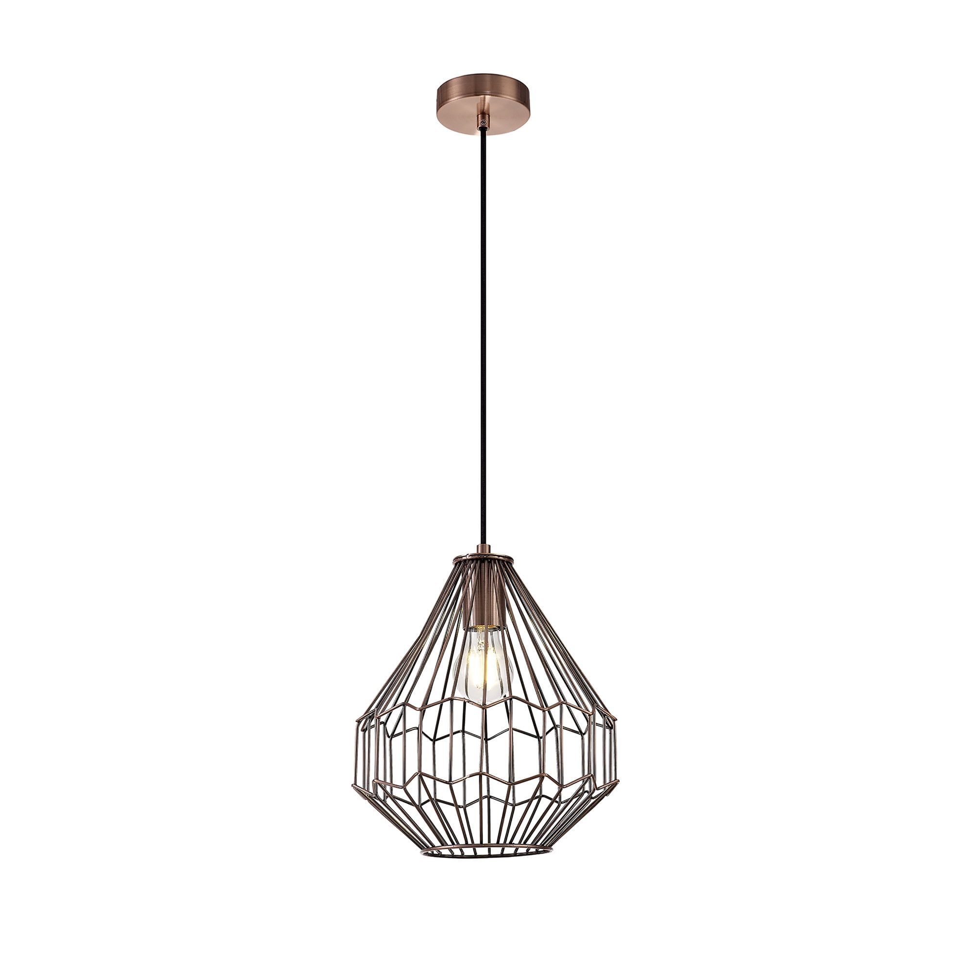 NL71339 Valerie Small Pendant 1 Light Antique Copper