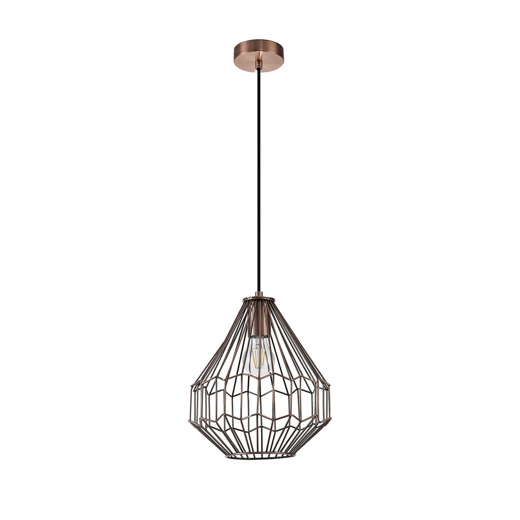 NL71339 Valerie Small Pendant 1 Light Antique Copper