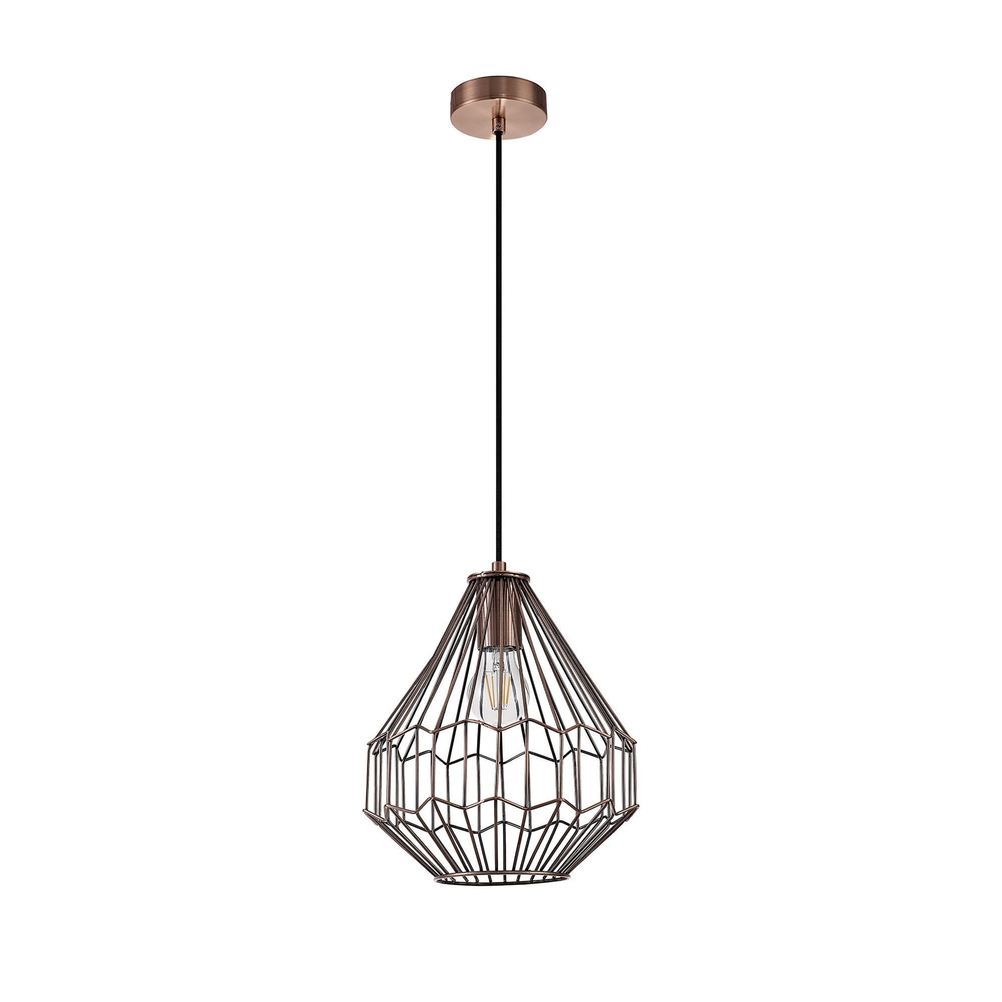 NL71339 Valerie Small Pendant 1 Light Antique Copper