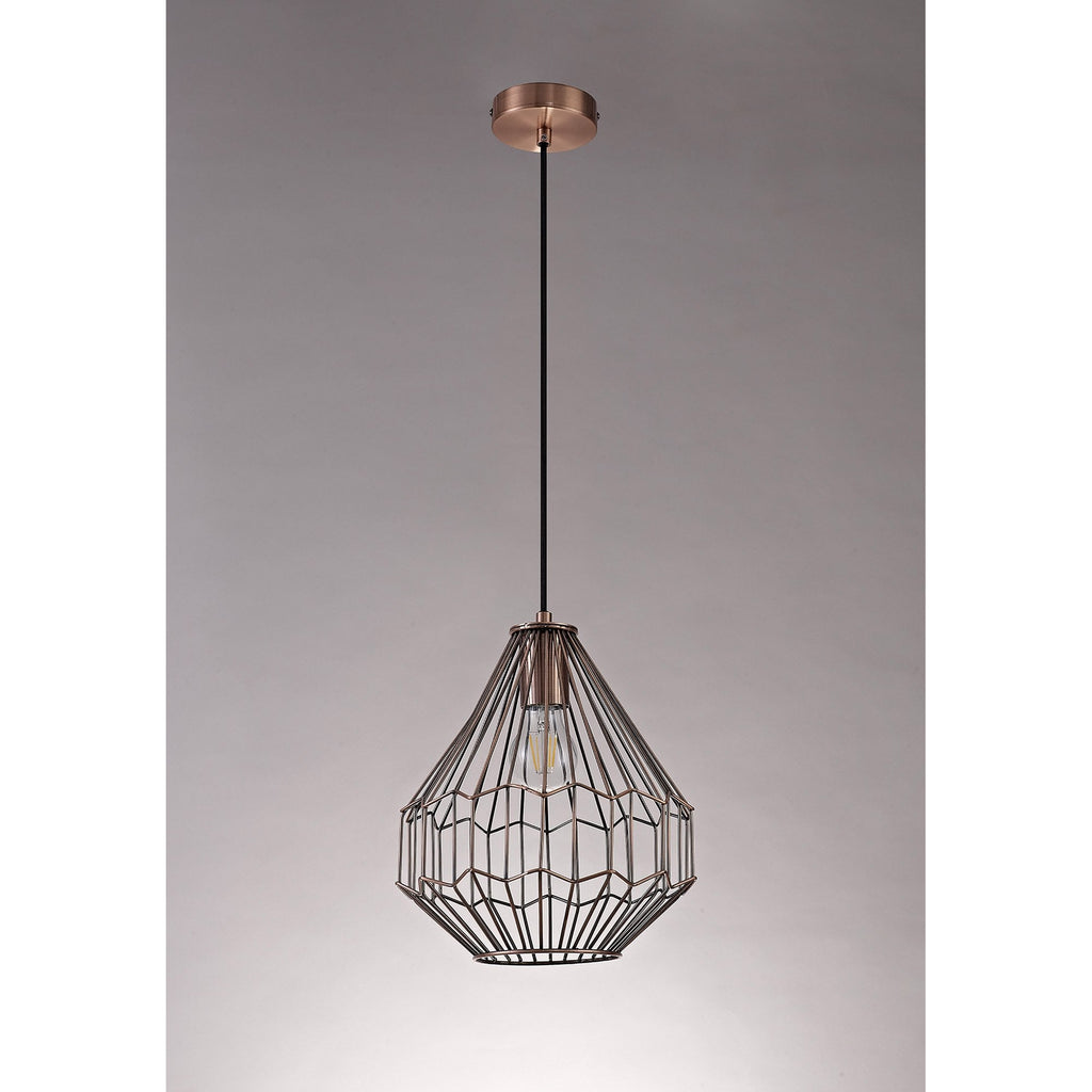 NL71339 Valerie Small Pendant 1 Light Antique Copper