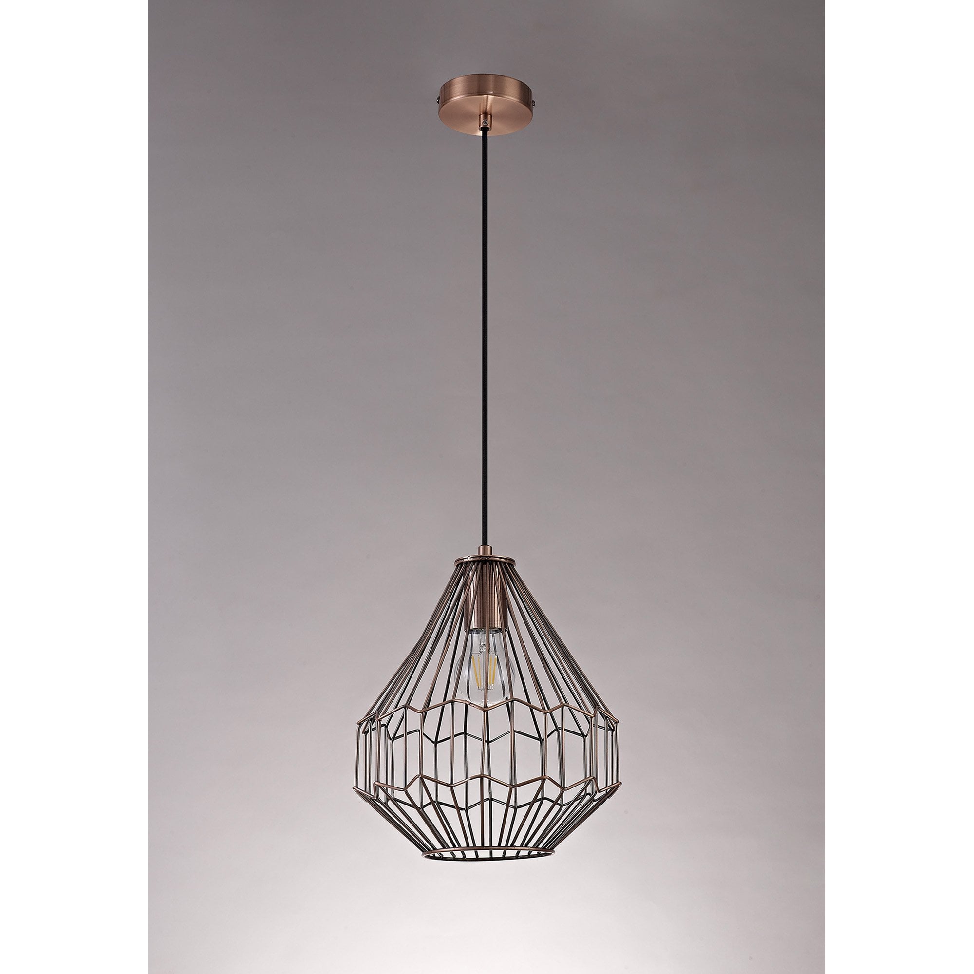 NL71339 Valerie Small Pendant 1 Light Antique Copper