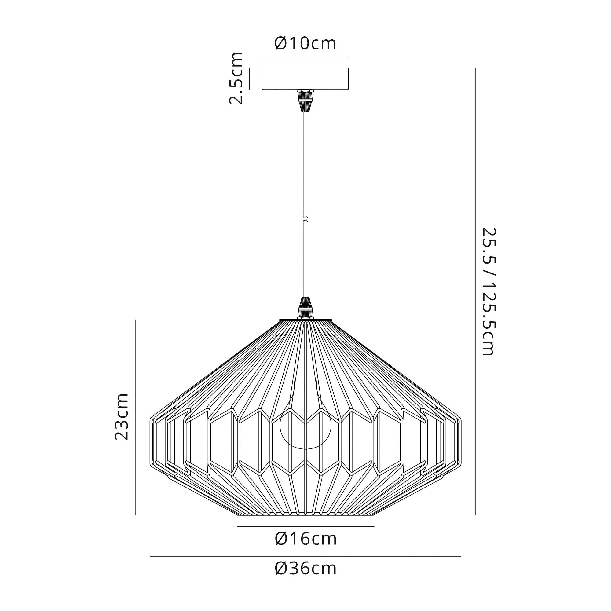 NL71349 Valerie Medium Pendant 1 Light Antique Copper