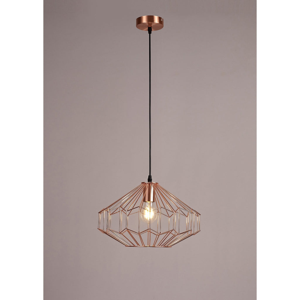 NL71349 Valerie Medium Pendant 1 Light Antique Copper