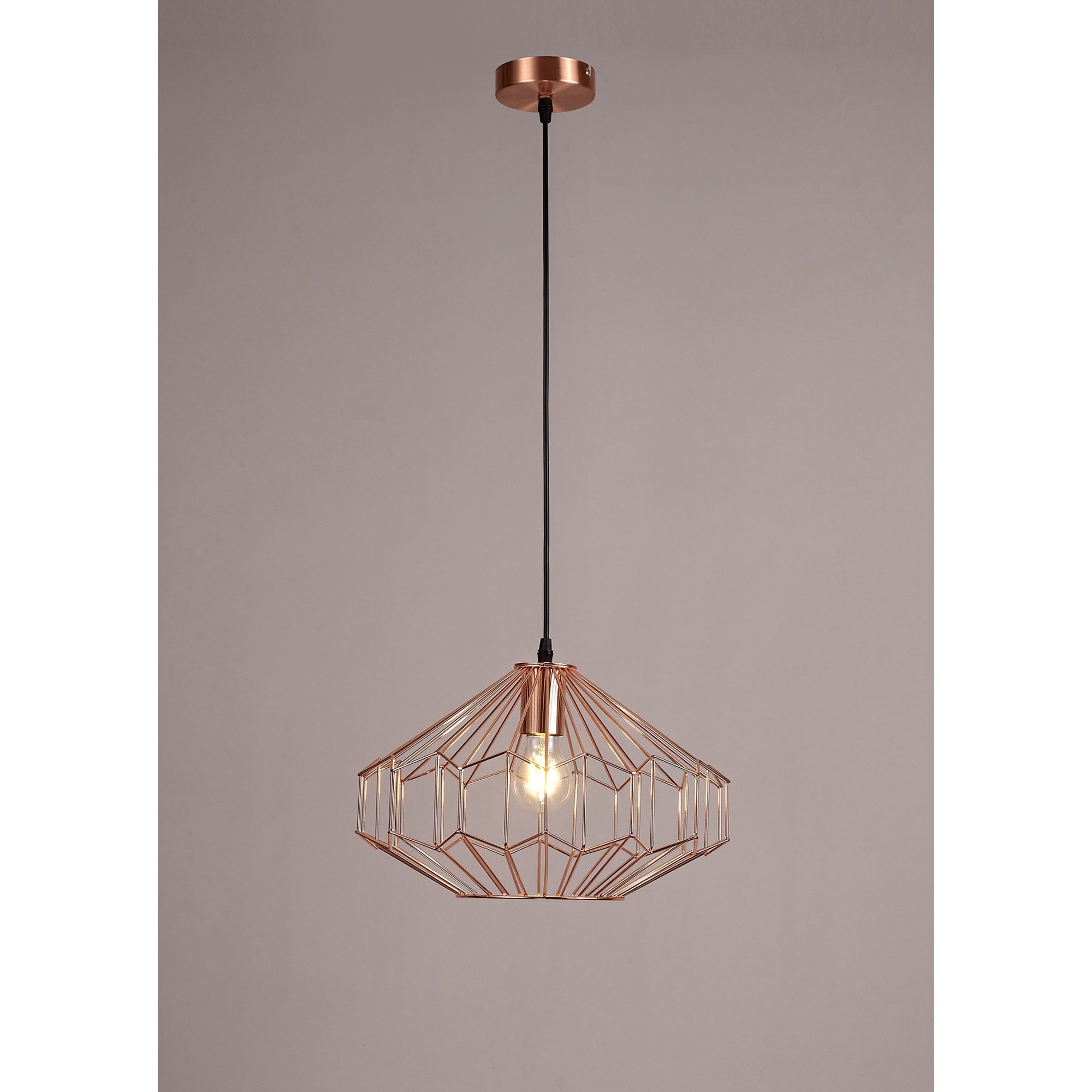 NL71349 Valerie Medium Pendant 1 Light Antique Copper