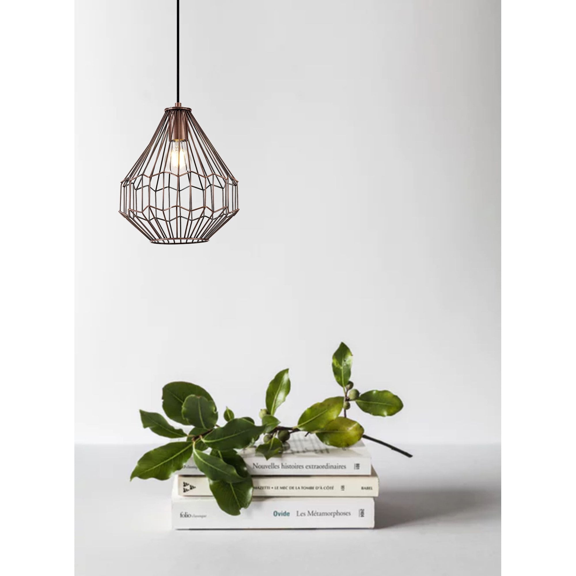 NL71349 Valerie Medium Pendant 1 Light Antique Copper