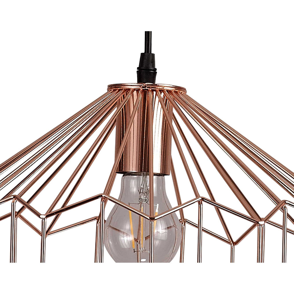 NL71349 Valerie Medium Pendant 1 Light Antique Copper