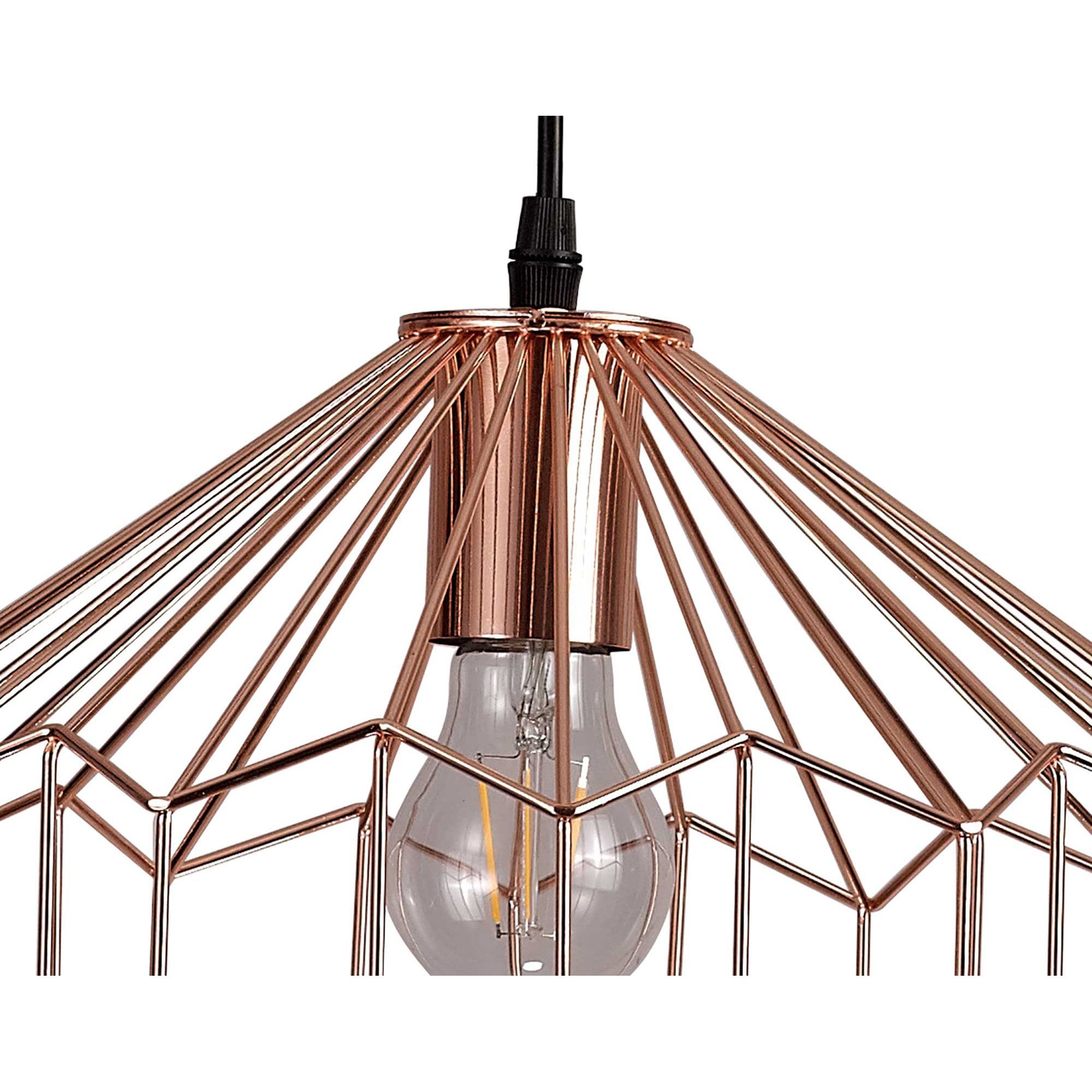 NL71349 Valerie Medium Pendant 1 Light Antique Copper