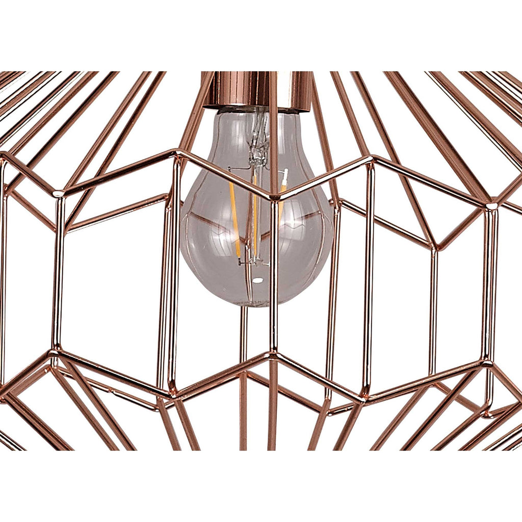 NL71349 Valerie Medium Pendant 1 Light Antique Copper