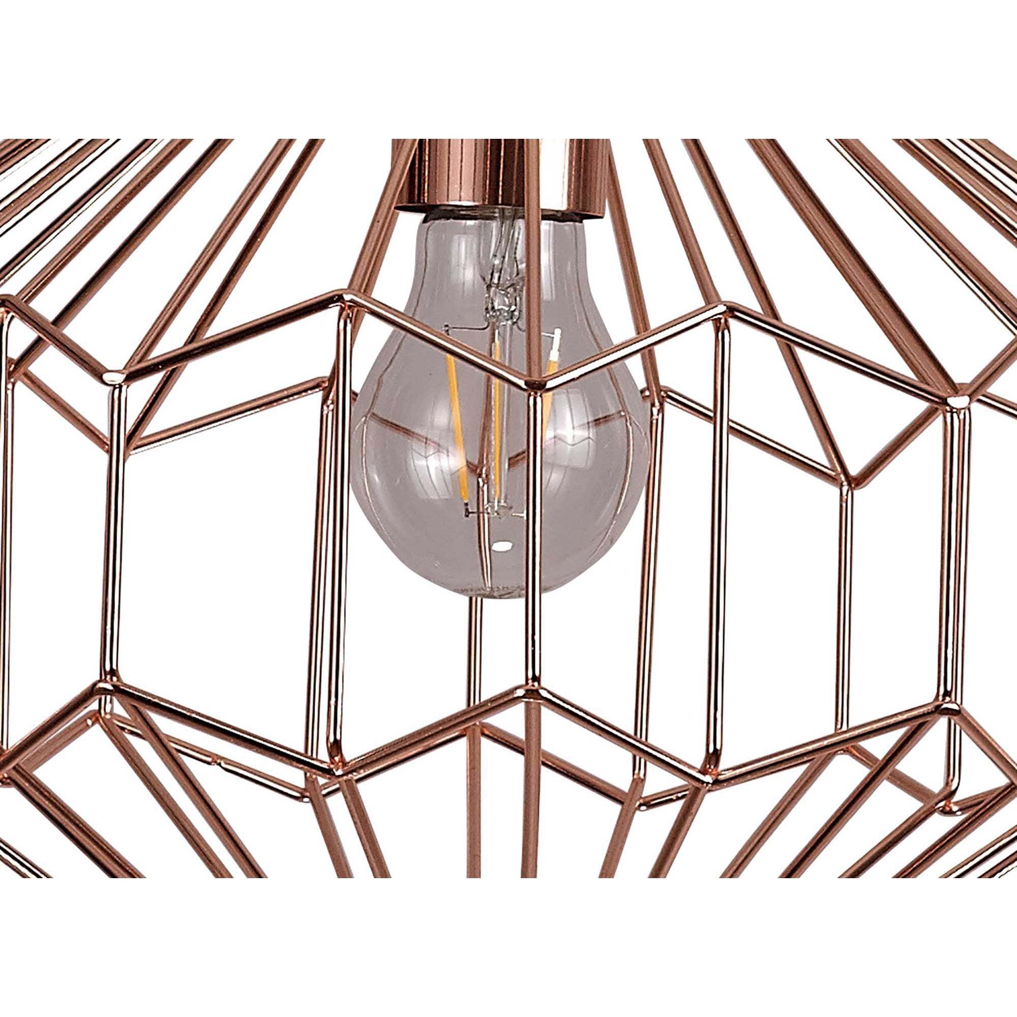 NL71349 Valerie Medium Pendant 1 Light Antique Copper