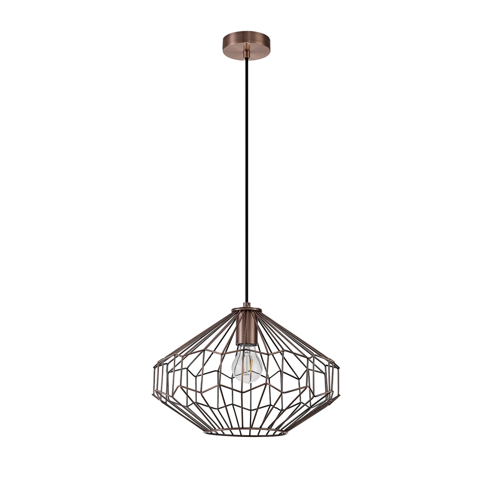 NL71349 Valerie Medium Pendant 1 Light Antique Copper