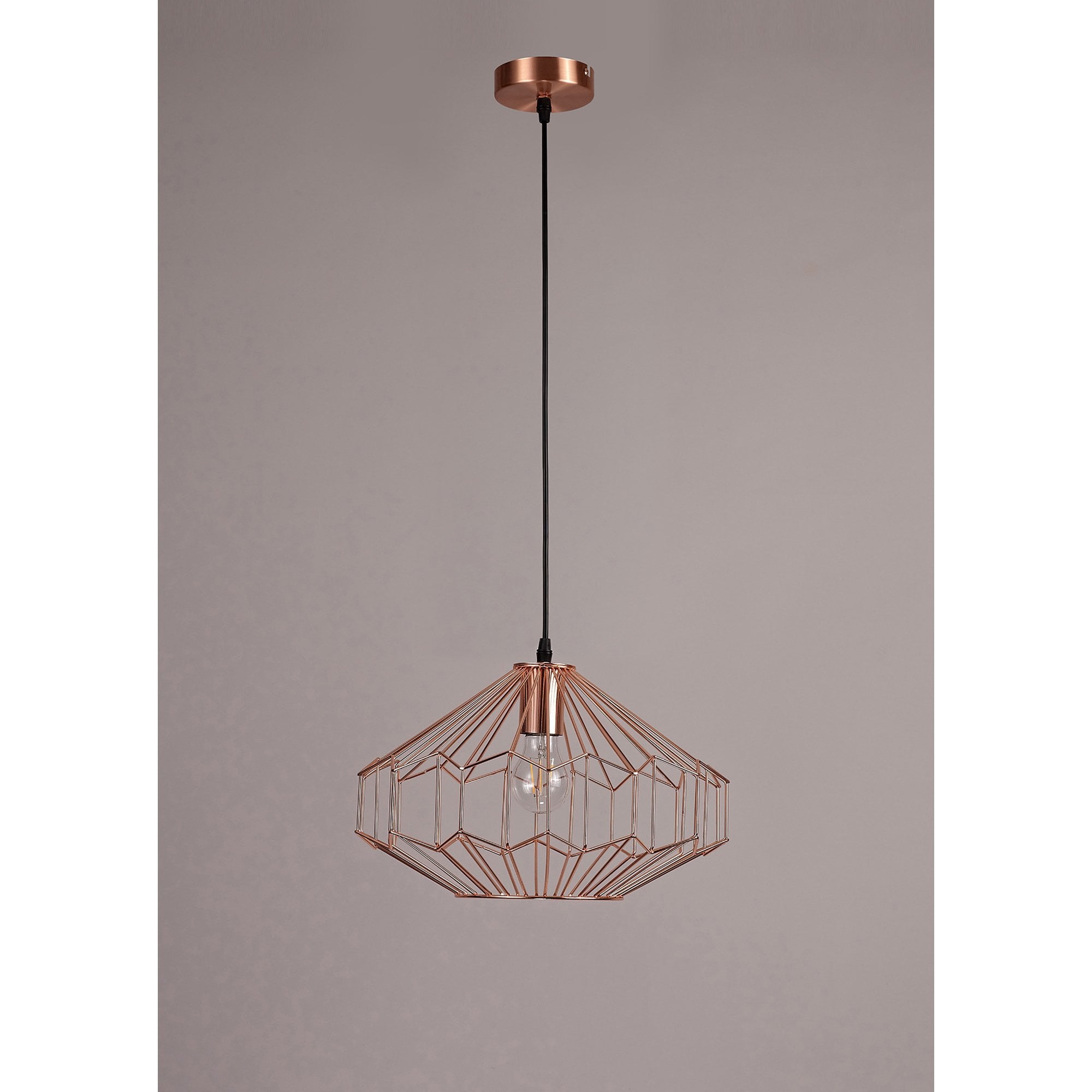 NL71349 Valerie Medium Pendant 1 Light Antique Copper