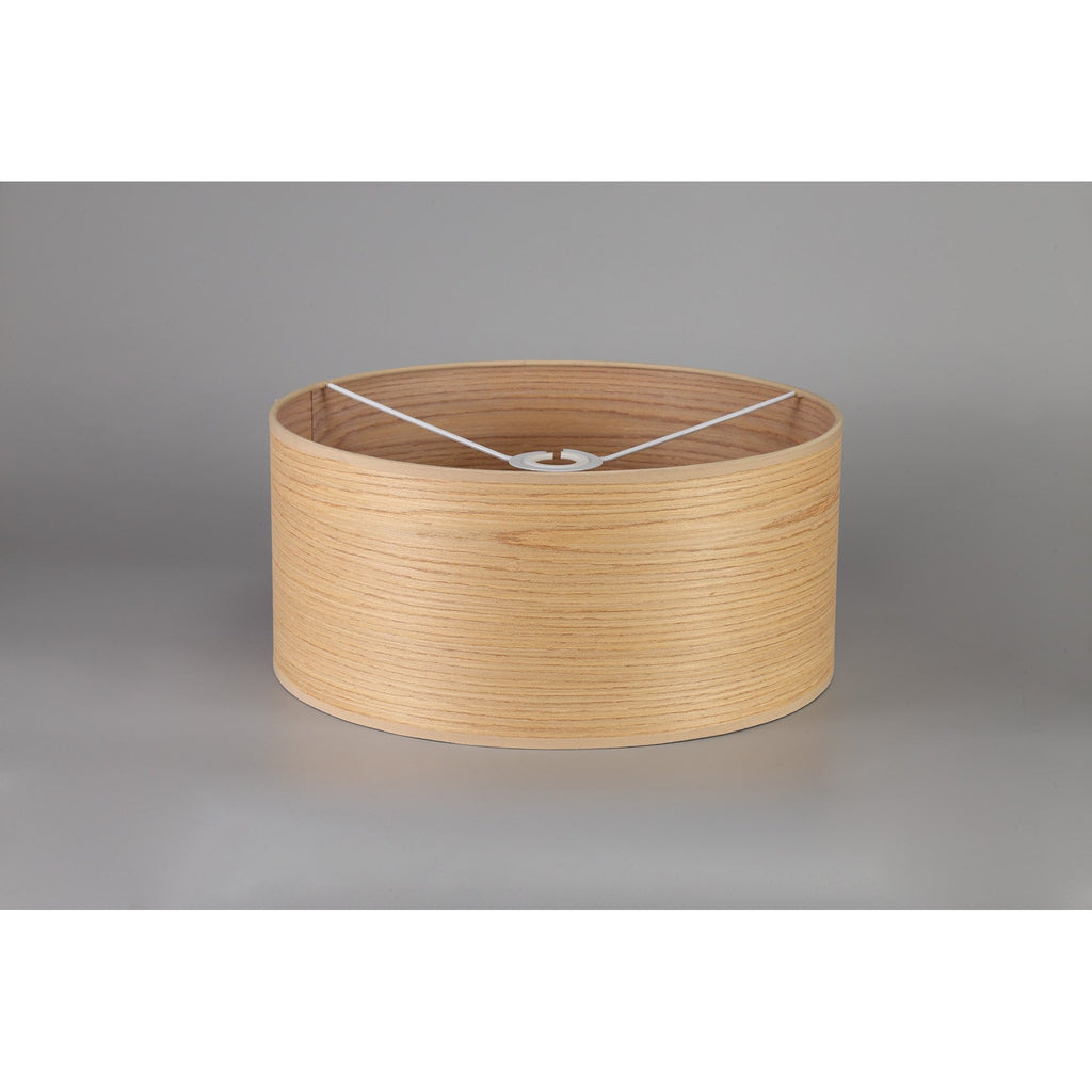 NL76909 Vivi Round 395x 180mm Wood Effect Shade  Light Oak/White Laminate