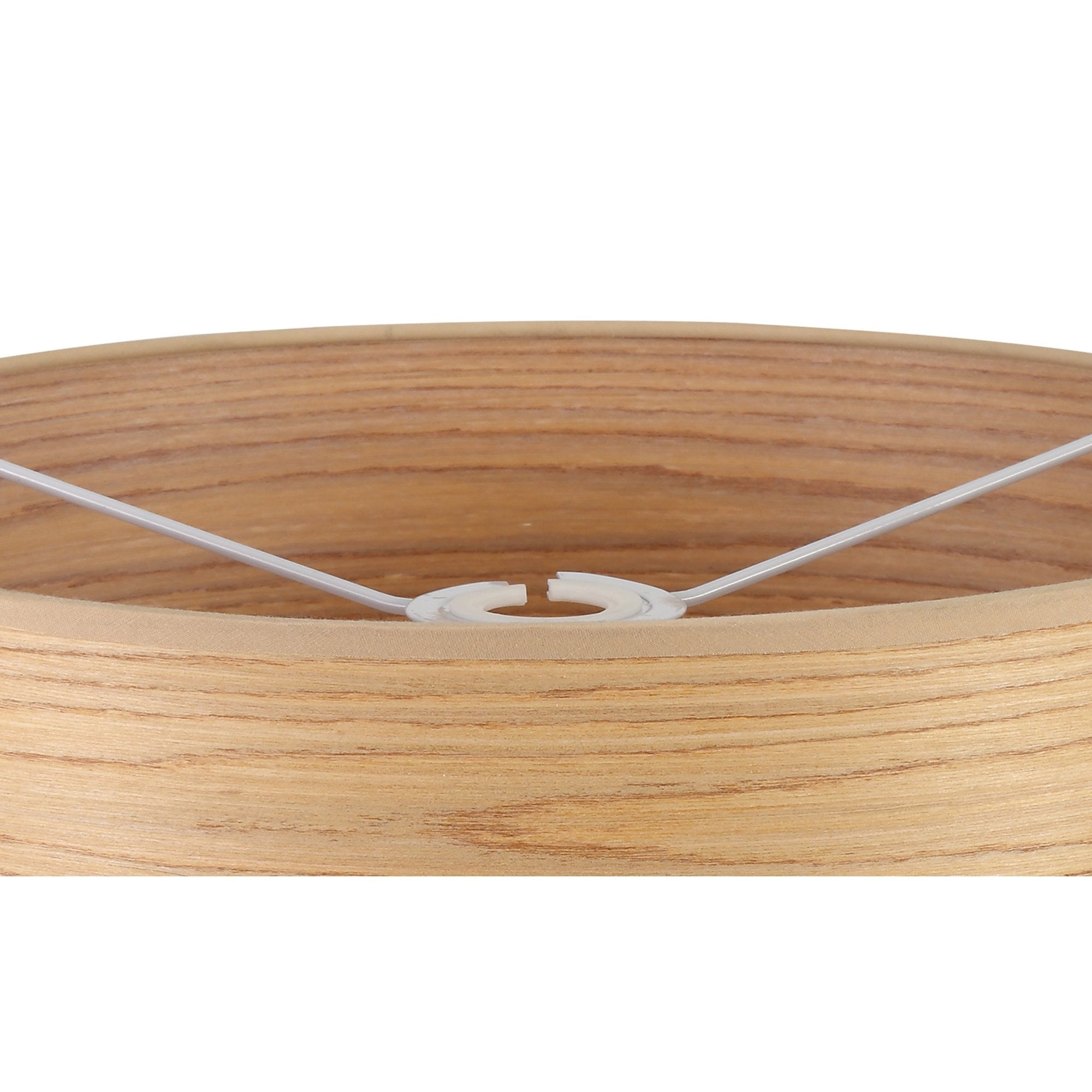 NL76909 Vivi Round 395x 180mm Wood Effect Shade  Light Oak/White Laminate
