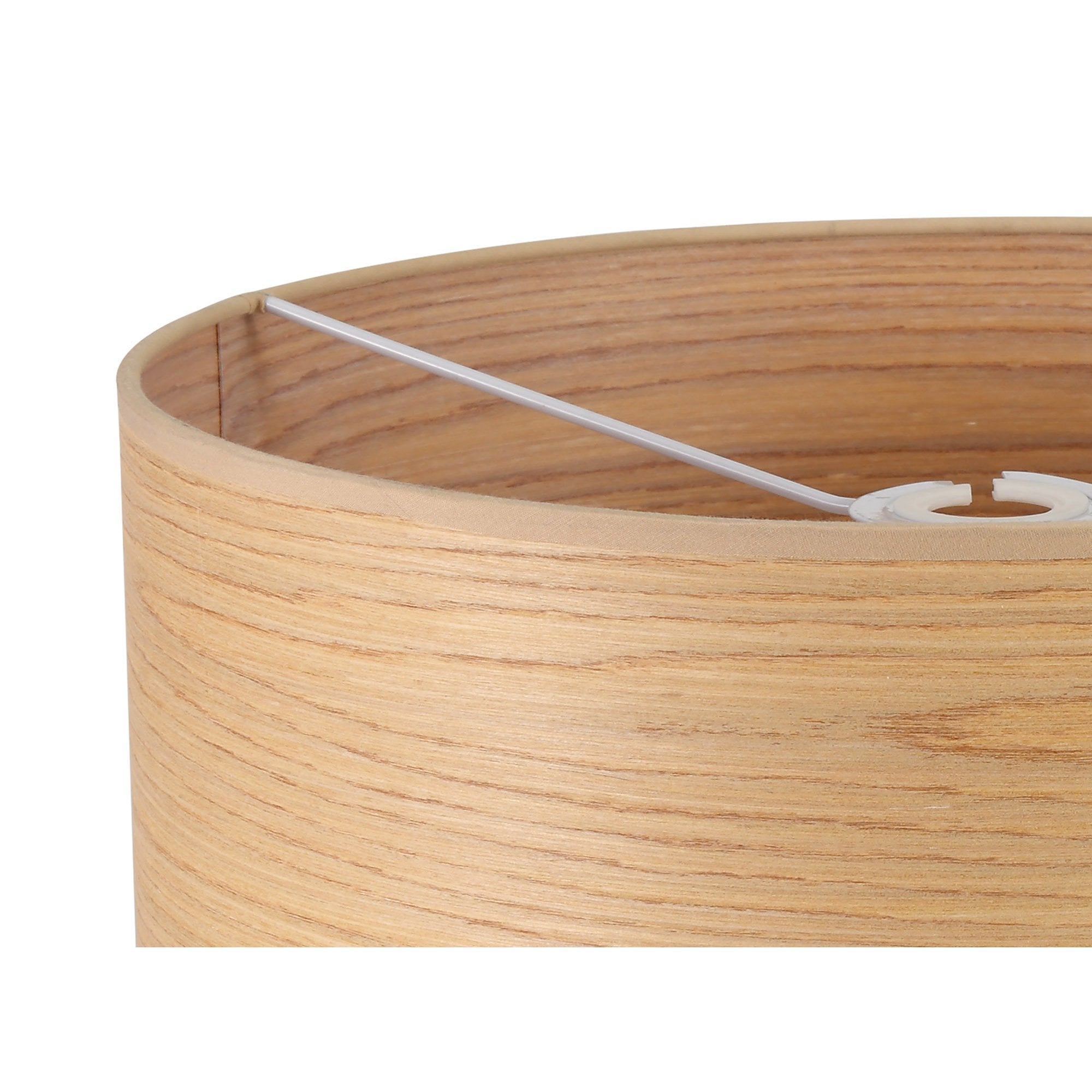 NL76909 Vivi Round 395x 180mm Wood Effect Shade  Light Oak/White Laminate