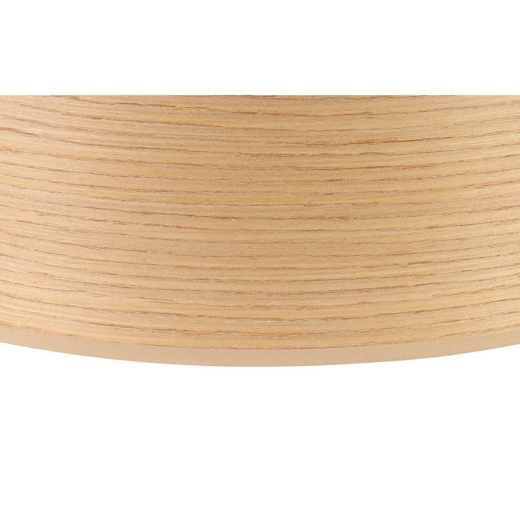 NL76909 Vivi Round 395x 180mm Wood Effect Shade  Light Oak/White Laminate