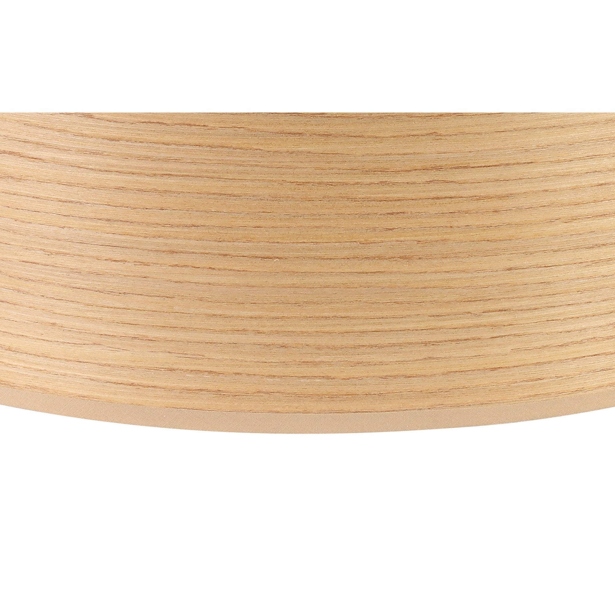 NL76909 Vivi Round 395x 180mm Wood Effect Shade  Light Oak/White Laminate