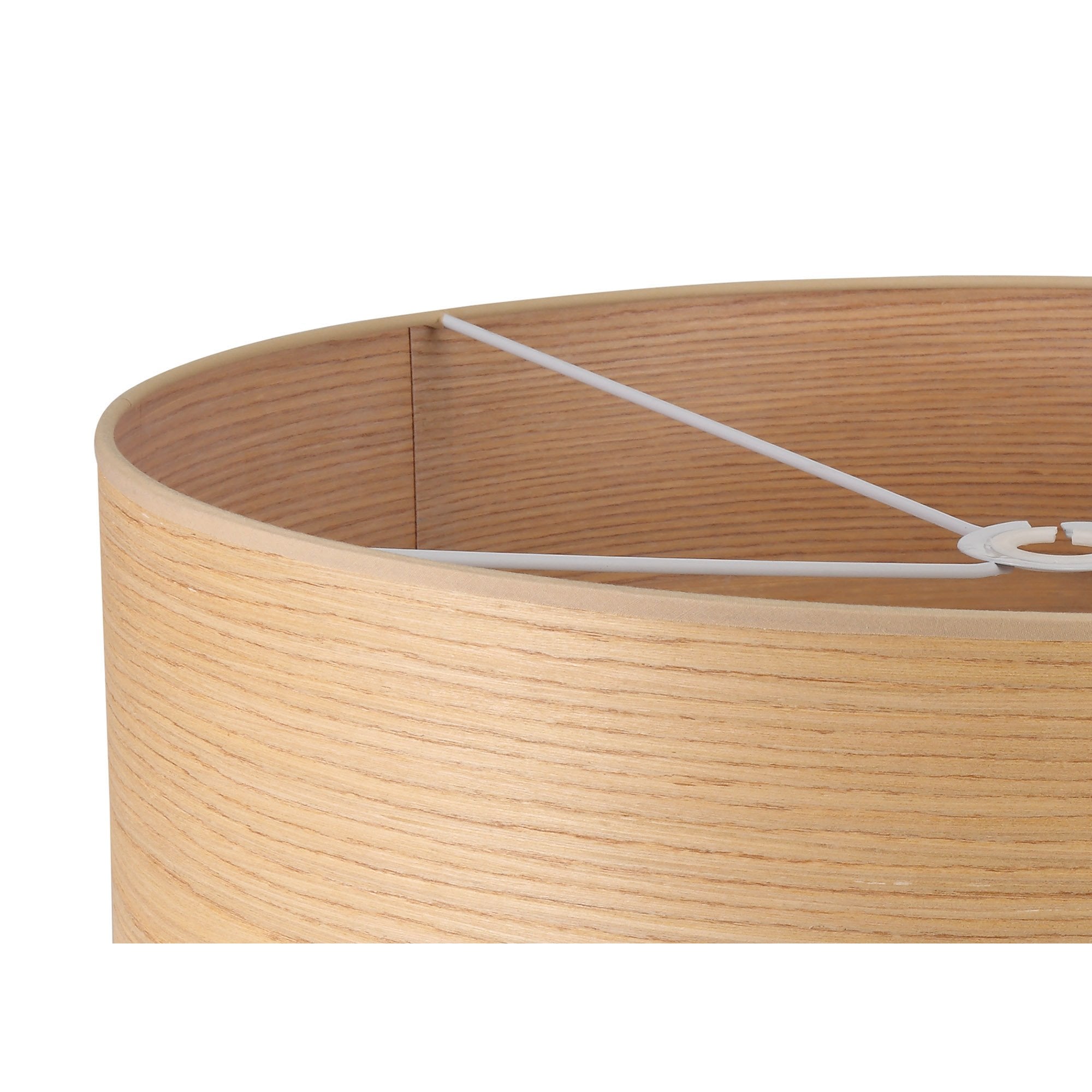 NL76919 Vivi Round 600x 210mm Wood Effect Shade  Light Oak/White Laminate