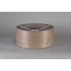 NL76929 Vivi Round 395x 180mm Wood Effect Shade Grey Oak/White Laminate
