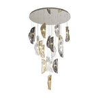 NL78609 Washington Pendant 5M 21 Light Polished Chrome/Clear & Amber & Smoked Glass