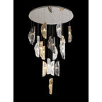 NL78609 Washington Pendant 5M 21 Light Polished Chrome/Clear & Amber & Smoked Glass