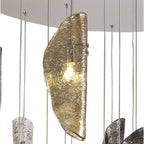 NL78609 Washington Pendant 5M 21 Light Polished Chrome/Clear & Amber & Smoked Glass
