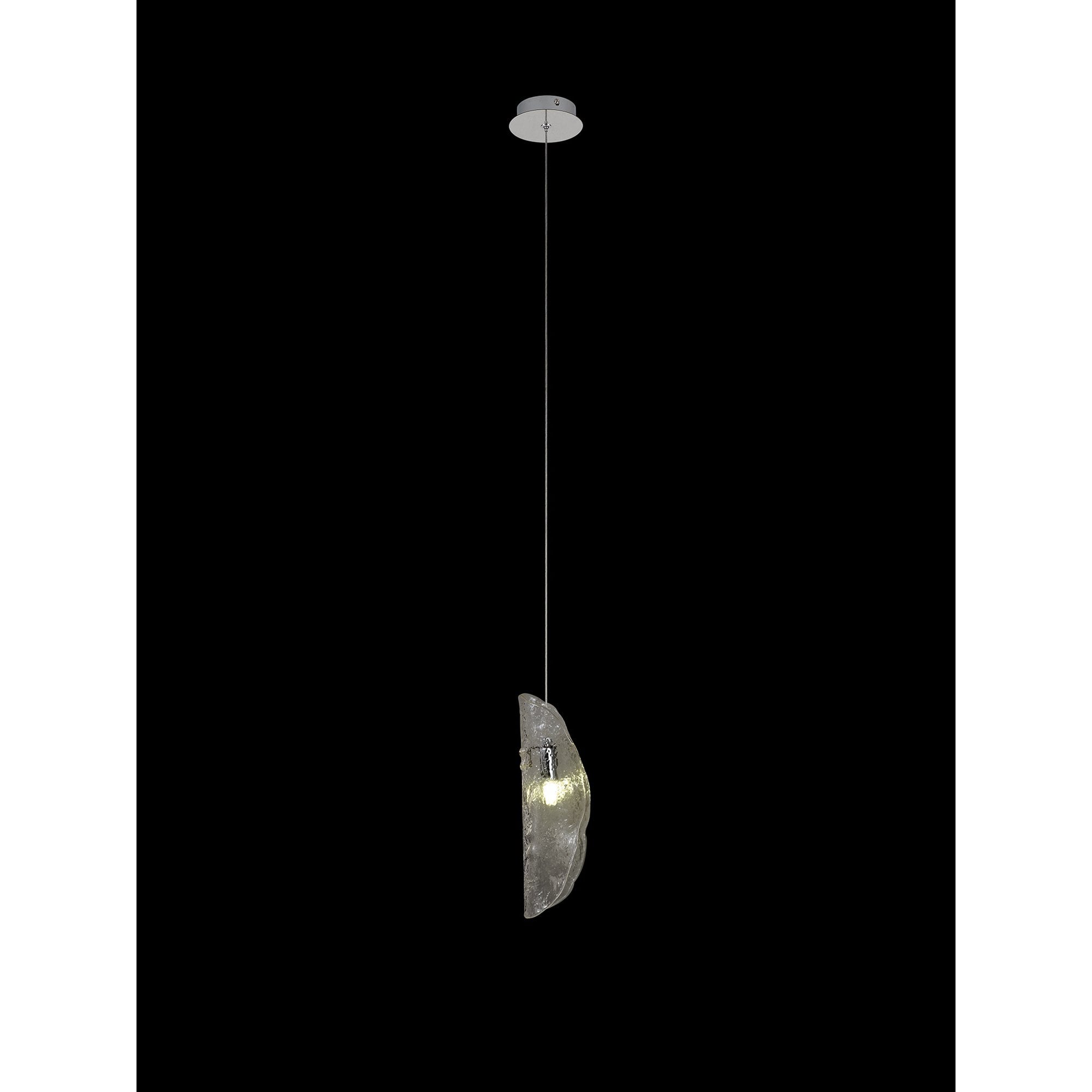 NL81899 Washington Pendant 1 Light Polished Chrome/Clear Glass