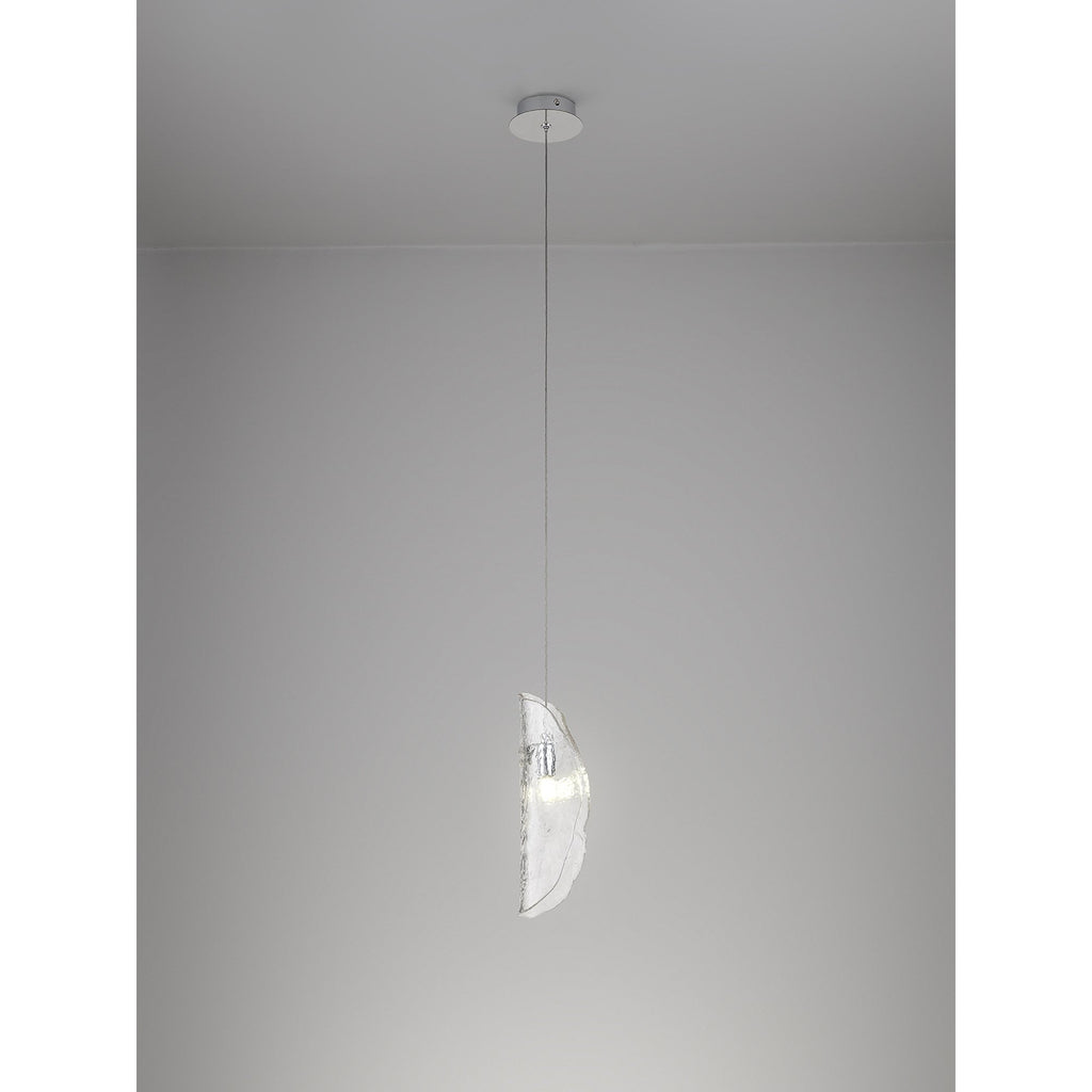 NL81899 Washington Pendant 1 Light Polished Chrome/Clear Glass