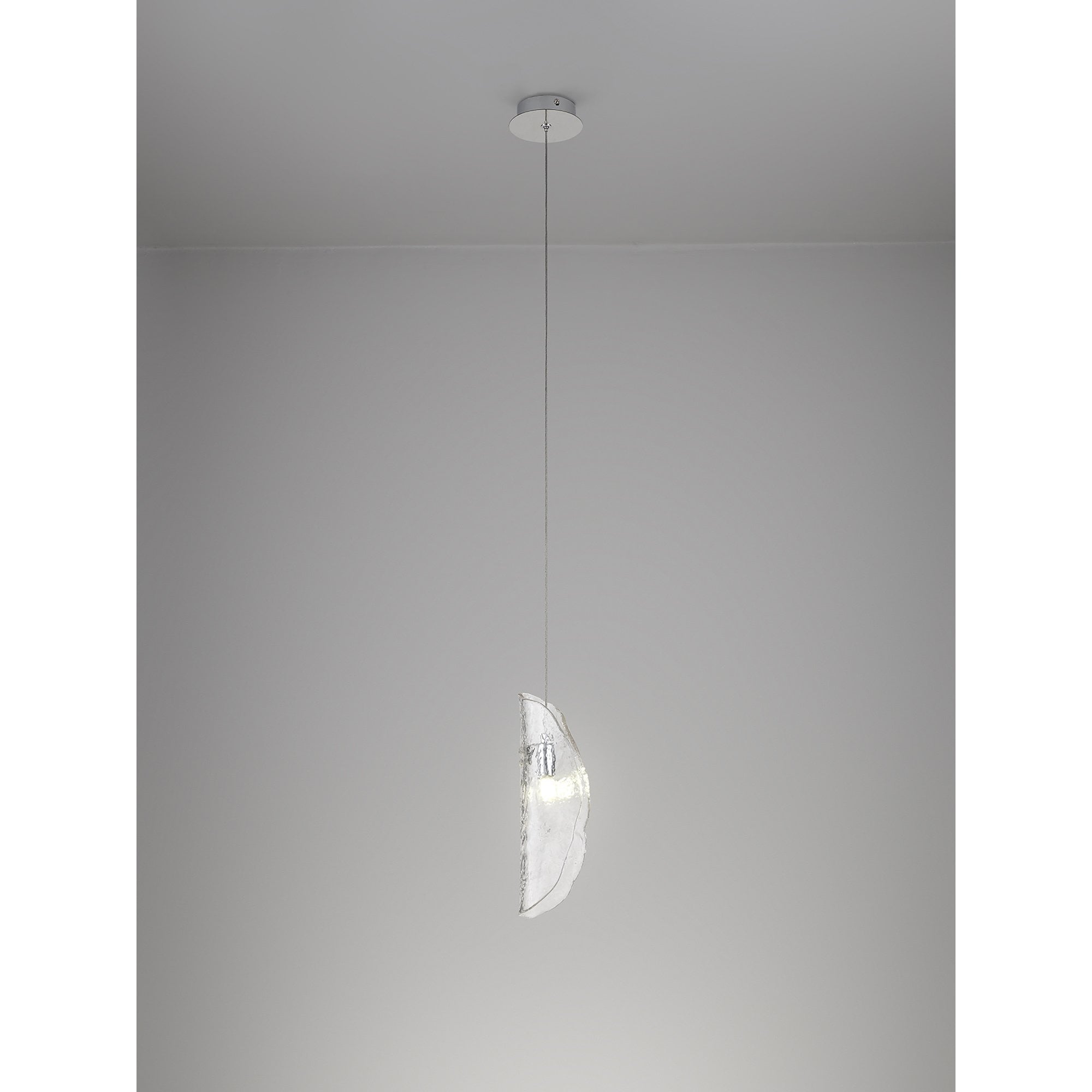 NL81899 Washington Pendant 1 Light Polished Chrome/Clear Glass