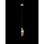 NL81909 Washington Pendant 1 Light Polished Chrome/Amber Glass