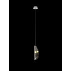 NL81919 Washington Pendant 1 Light Polished Chrome/Smoked Glass