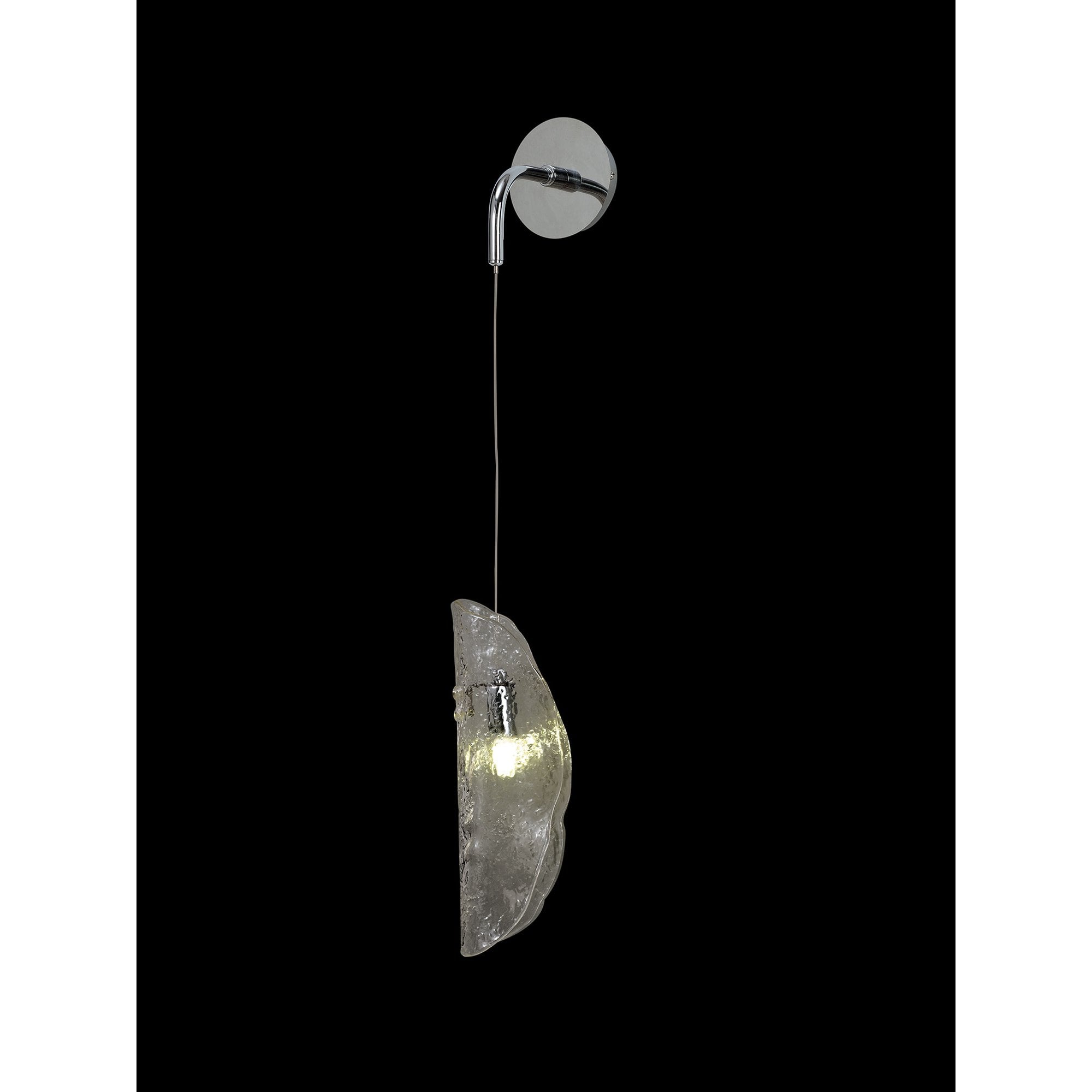 NL81939 Washington Wall Light 1 Light Polished Chrome/Clear Glass