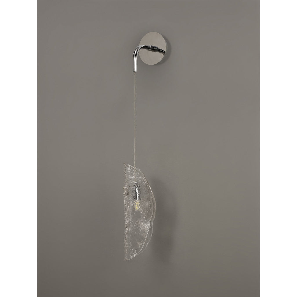 NL81939 Washington Wall Light 1 Light Polished Chrome/Clear Glass