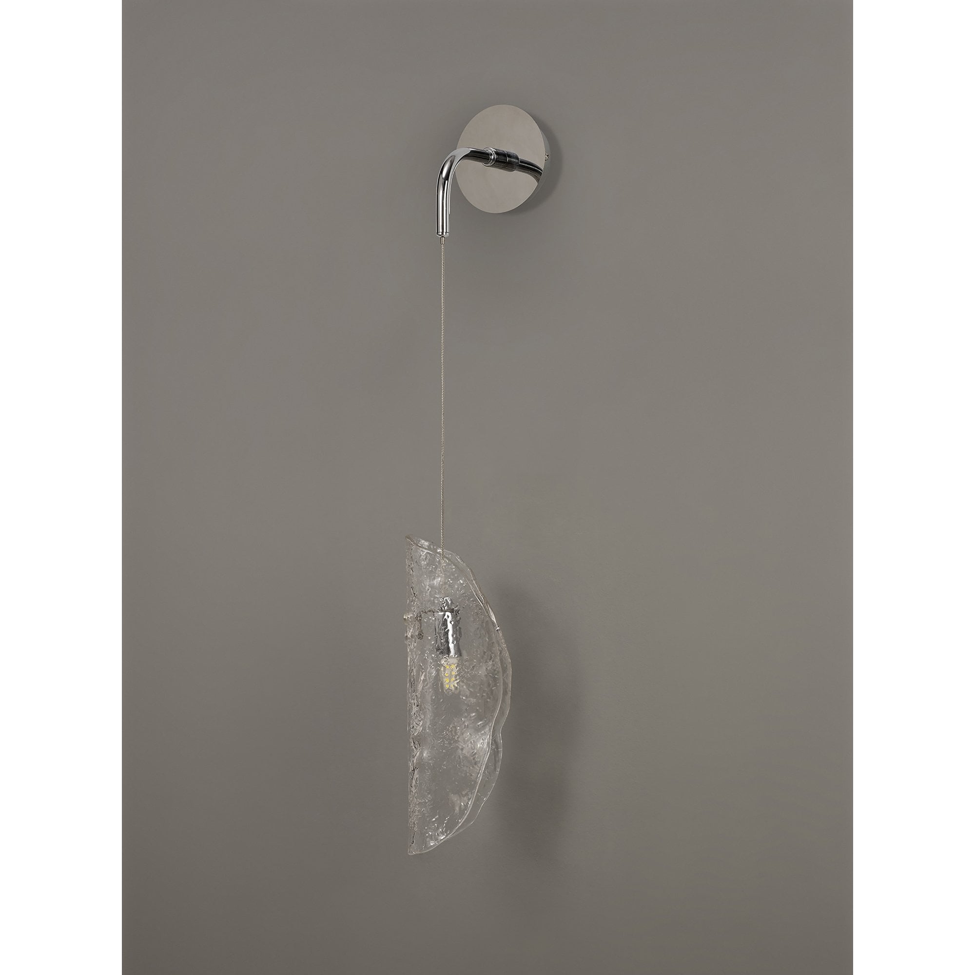NL81939 Washington Wall Light 1 Light Polished Chrome/Clear Glass