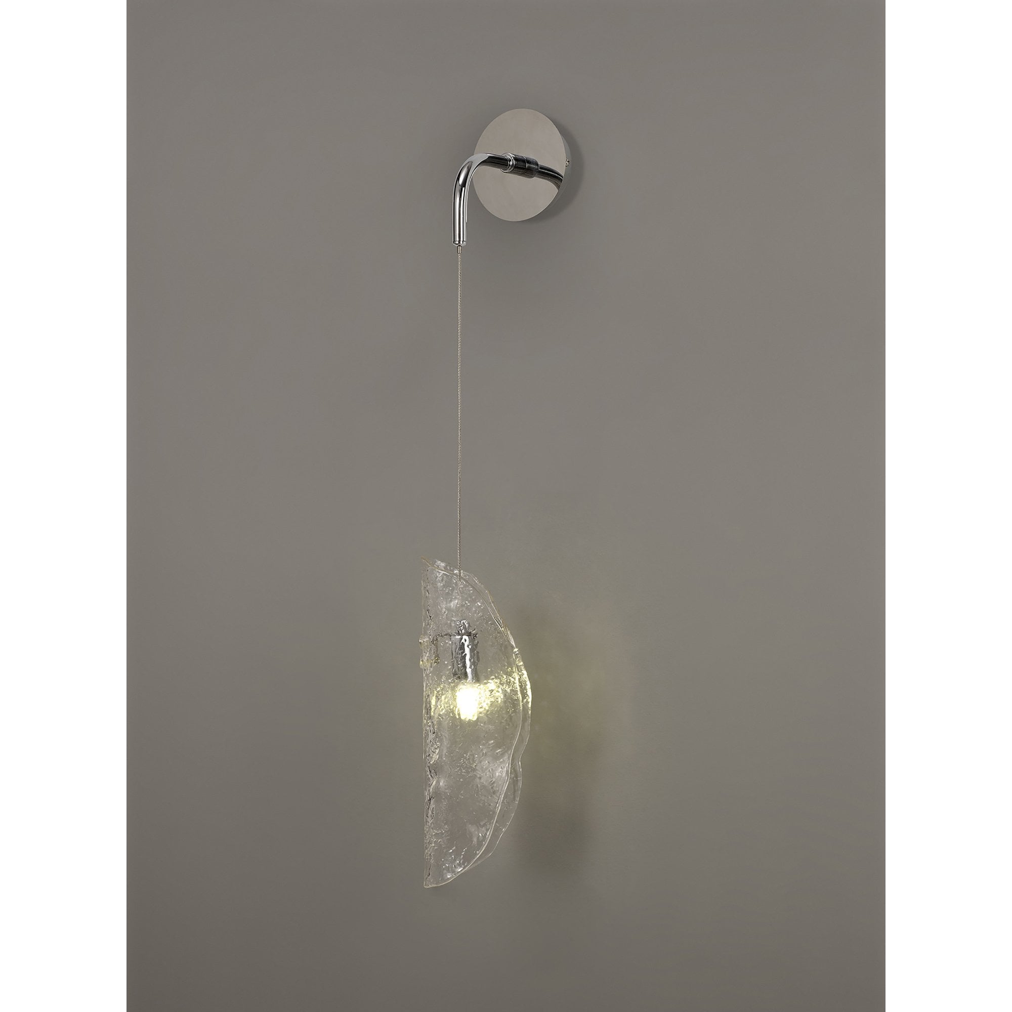 NL81939 Washington Wall Light 1 Light Polished Chrome/Clear Glass