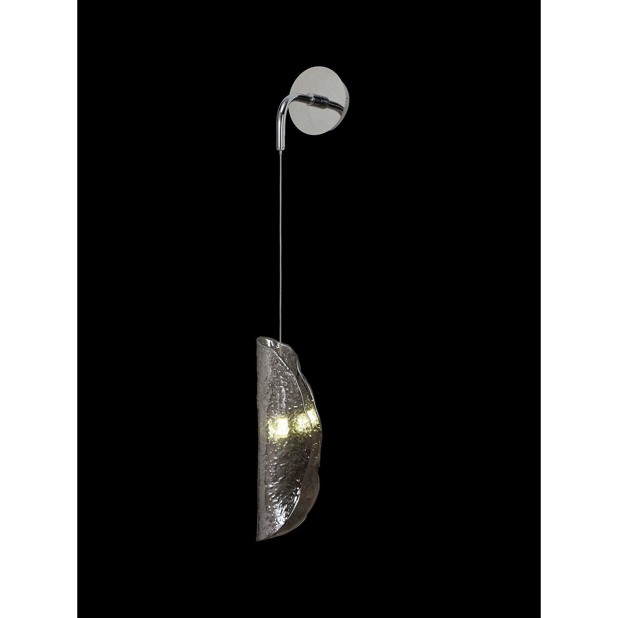 NL81959 Washington Wall Light 1 Light Polished Chrome/Smoked Glass