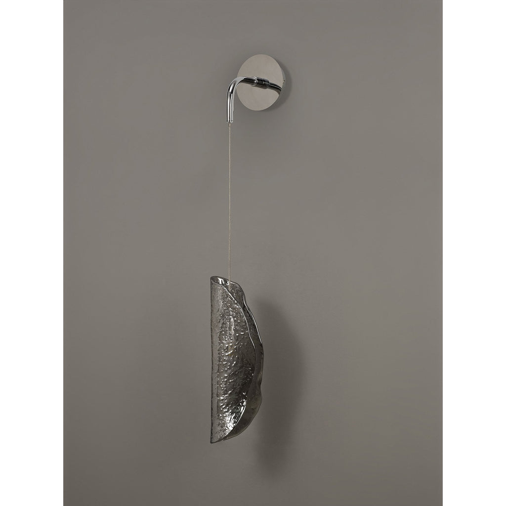 NL81959 Washington Wall Light 1 Light Polished Chrome/Smoked Glass