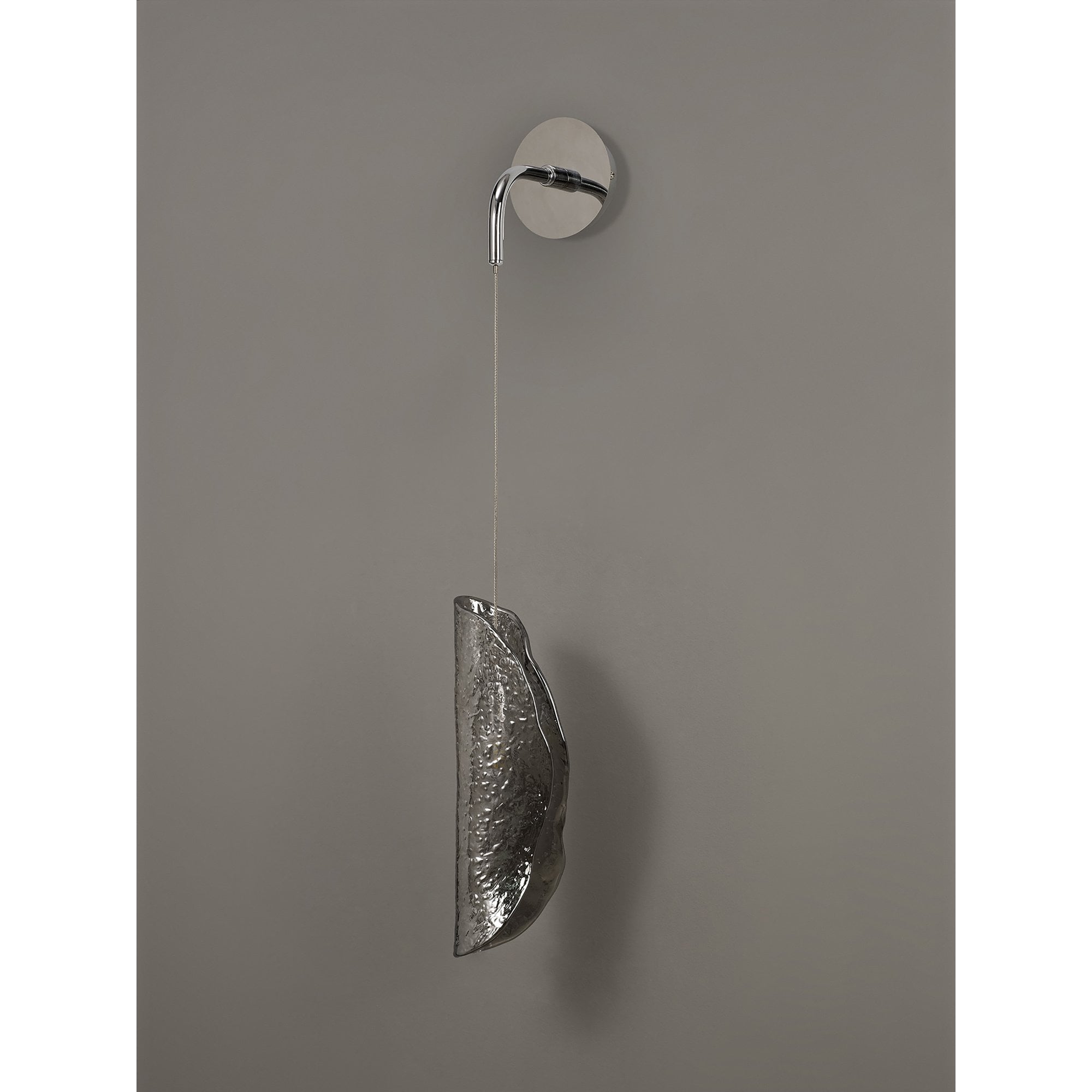 NL81959 Washington Wall Light 1 Light Polished Chrome/Smoked Glass