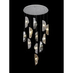 NL90529 Washington 12 Light Pendant Polished Chrome, Clear, Amber & Smoked Glass