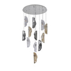 NL90529 Washington 12 Light Pendant Polished Chrome, Clear, Amber & Smoked Glass