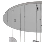 NL90529 Washington 12 Light Pendant Polished Chrome, Clear, Amber & Smoked Glass