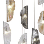 NL90529 Washington 12 Light Pendant Polished Chrome, Clear, Amber & Smoked Glass