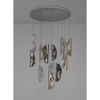 NL90529 Washington 12 Light Pendant Polished Chrome, Clear, Amber & Smoked Glass