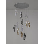NL90529 Washington 12 Light Pendant Polished Chrome, Clear, Amber & Smoked Glass