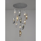 NL90529 Washington 12 Light Pendant Polished Chrome, Clear, Amber & Smoked Glass