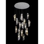 NL91389 Washington 15 Light Pendant Polished Chrome, Clear, Amber & Smoked Glass